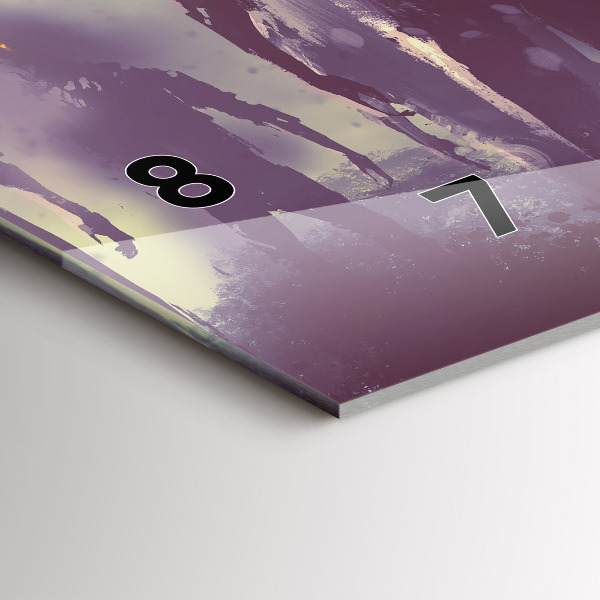 Horizontální skleněné hodiny na stěnu Zombie v noci - halloween