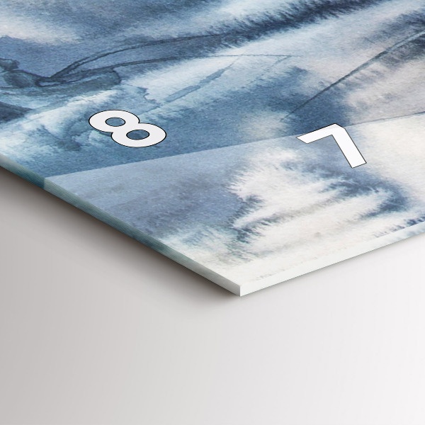 Horizontální skleněné hodiny na stěnu Rybář na jezeře