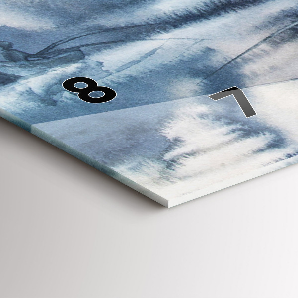 Horizontální skleněné hodiny na stěnu Rybář na jezeře