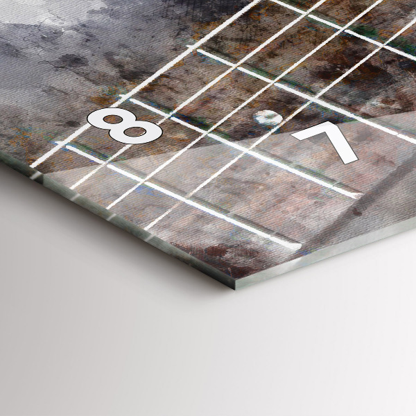 Horizontální skleněné hodiny na stěnu Kytara