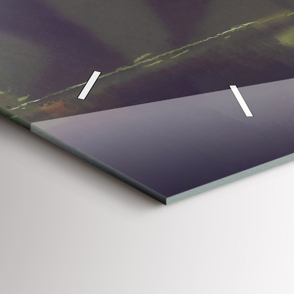 Horizontální skleněné hodiny na stěnu Lidé s deštníky