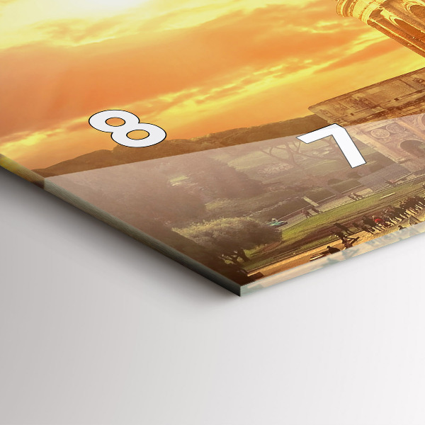 Horizontální skleněné hodiny na stěnu Římské Koloseum