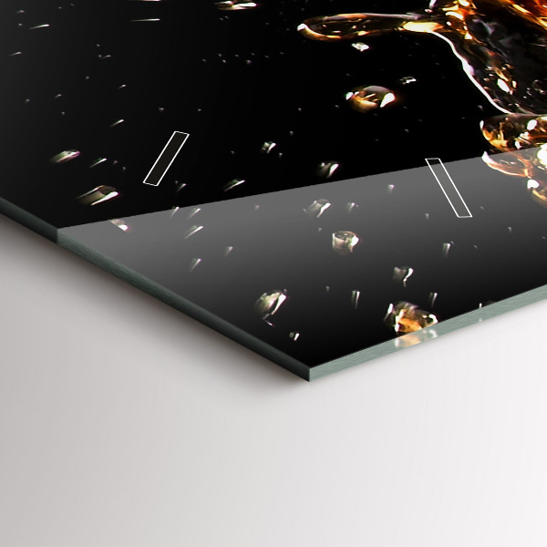 Horizontální hodiny na skle Nápoj na ledě