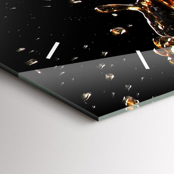 Horizontální hodiny na skle Nápoj na ledě