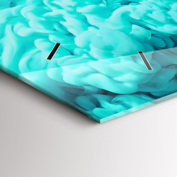 Horizontální skleněné hodiny na stěnu Moderní umění - skvrny