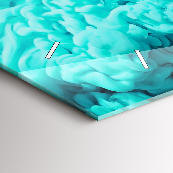 Horizontální skleněné hodiny na stěnu Moderní umění - skvrny