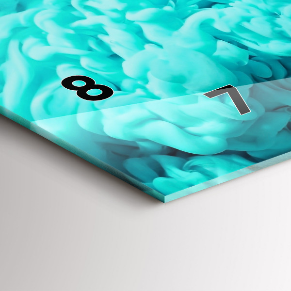 Horizontální skleněné hodiny na stěnu Moderní umění - skvrny