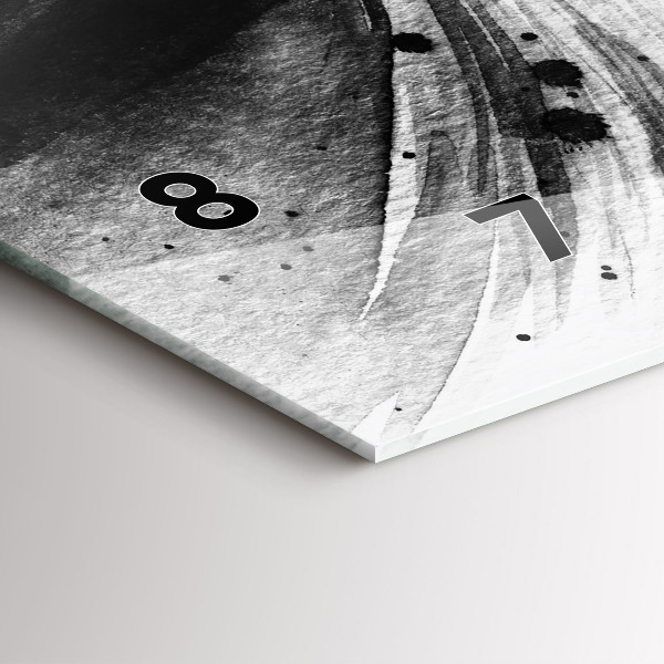 Horizontální skleněné hodiny na stěnu Žena v klobouku