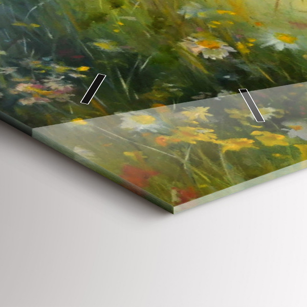 Horizontální skleněné hodiny na stěnu Krásná žena s koněm