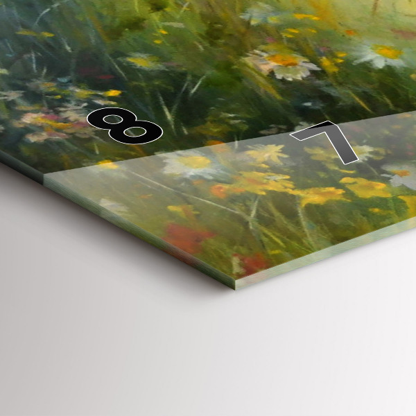 Horizontální skleněné hodiny na stěnu Krásná žena s koněm