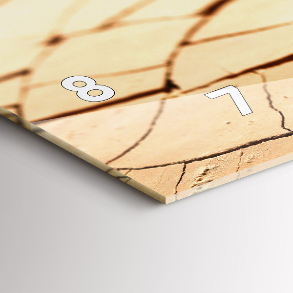 Horizontální hodiny na skle Rostlina v suché zemi