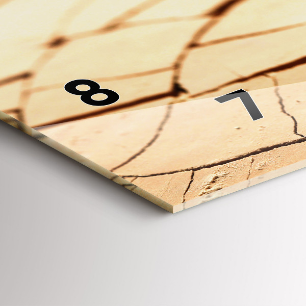 Horizontální hodiny na skle Rostlina v suché zemi