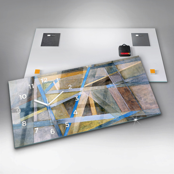 Horizontální hodiny na skle Impresionistická malba