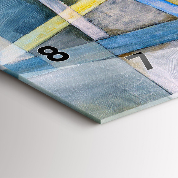 Horizontální hodiny na skle Impresionistická malba