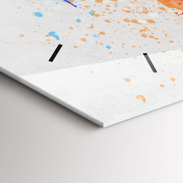 Horizontální hodiny na skle Mapa světa na papíře