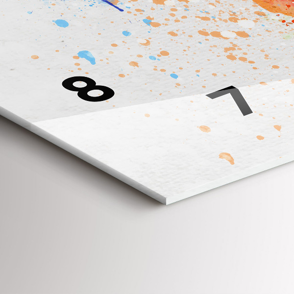 Horizontální hodiny na skle Mapa světa na papíře