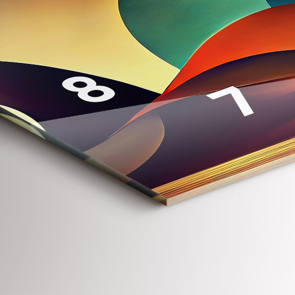 Horizontální skleněné hodiny na stěnu Abstraktní linie na pozadí