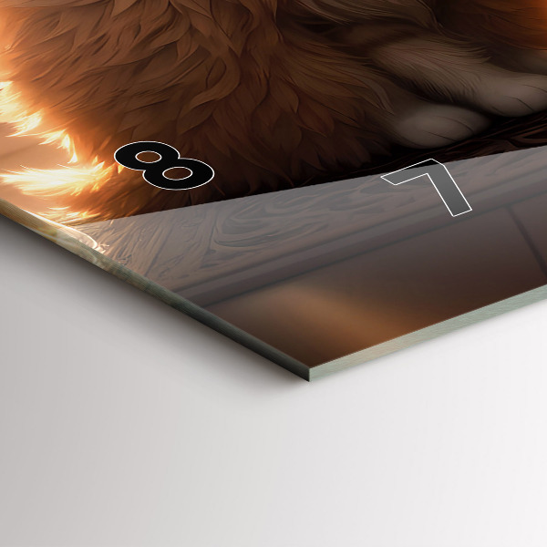 Horizontální skleněné hodiny na stěnu Čtyři kočky na slunci