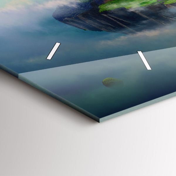 Horizontální hodiny na skle Čínské fantasy scény