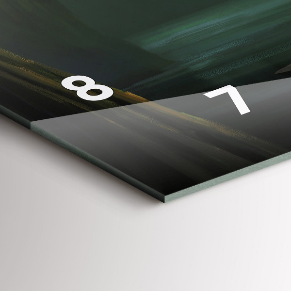 Horizontální skleněné hodiny na stěnu Člověk a příšera v bažině