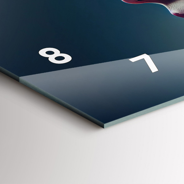 Horizontální skleněné hodiny na stěnu Emocionální abstraktní žena