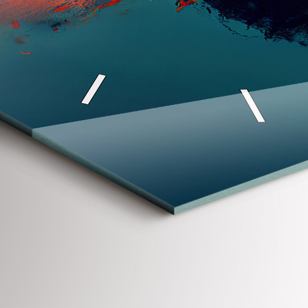 Horizontální skleněné hodiny na stěnu Futuristický virtuální svět