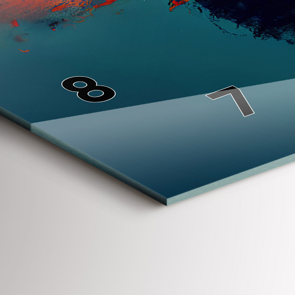 Horizontální skleněné hodiny na stěnu Futuristický virtuální svět