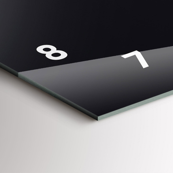 Horizontální skleněné hodiny na stěnu Futuristická vlna