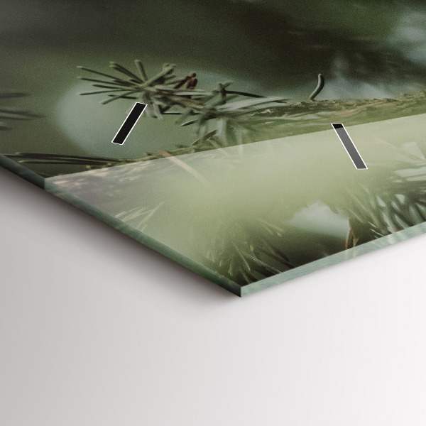 Horizontální skleněné hodiny na stěnu Veverka a divoká zvěř