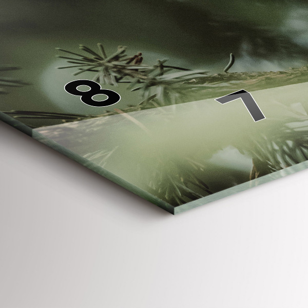 Horizontální skleněné hodiny na stěnu Veverka a divoká zvěř