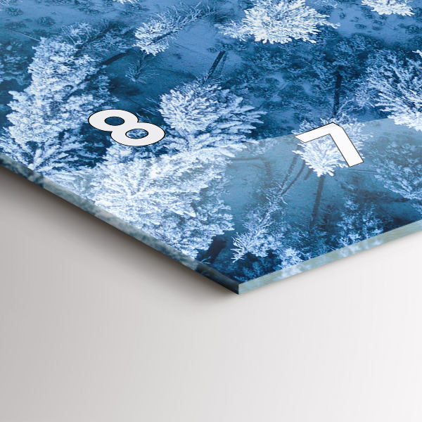 Horizontální skleněné hodiny na stěnu Les z ptačí perspektivy Dron