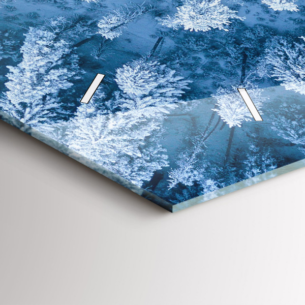 Horizontální skleněné hodiny na stěnu Les z ptačí perspektivy Dron