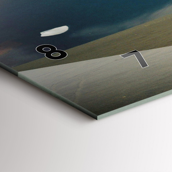 Horizontální skleněné hodiny na stěnu Vozidlo na Kamčatce