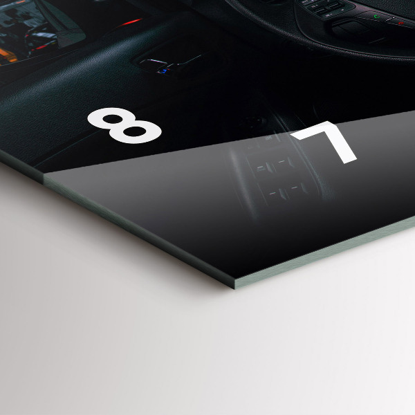 Horizontální skleněné hodiny na stěnu Auto v Tokiu