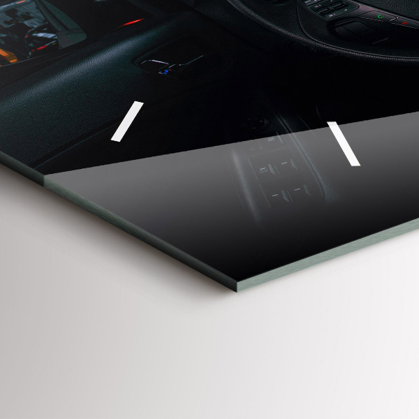 Horizontální skleněné hodiny na stěnu Auto v Tokiu