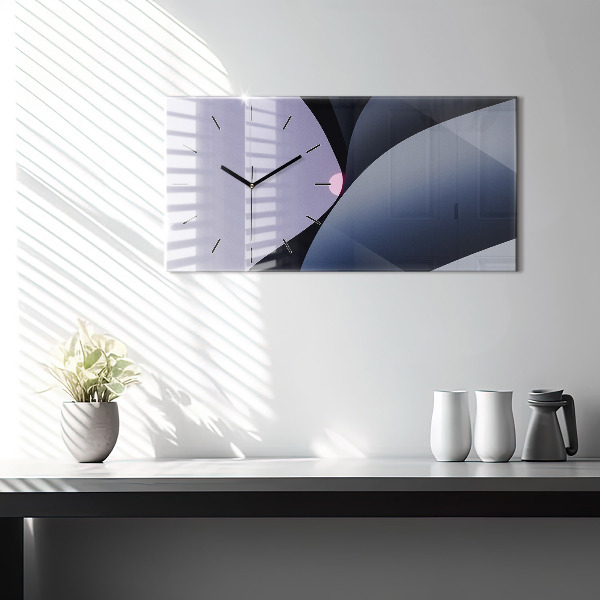 Horizontální hodiny na skle Abstraktní slunce