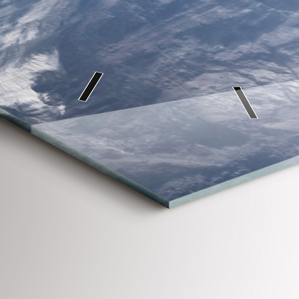 Horizontální skleněné hodiny na stěnu Koza v údolí Aosta