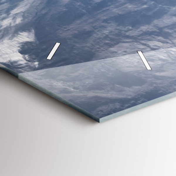 Horizontální skleněné hodiny na stěnu Koza v údolí Aosta