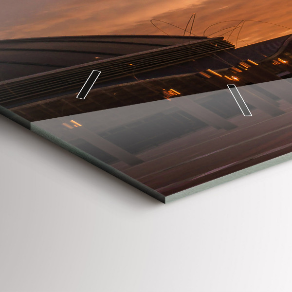 Horizontální skleněné hodiny na stěnu Olympijský park v Barceloně