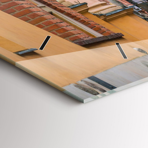 Horizontální skleněné hodiny na stěnu Staré město ve Varšavě