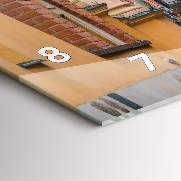 Horizontální skleněné hodiny na stěnu Staré město ve Varšavě