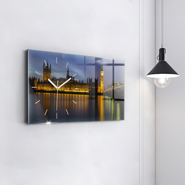 Horizontální skleněné hodiny na stěnu Winchesterský palác v Londýně