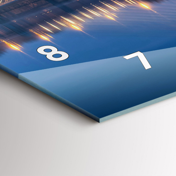 Horizontální hodiny na skle Most Rędziński Wroclaw