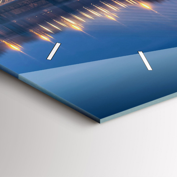 Horizontální hodiny na skle Most Rędziński Wroclaw