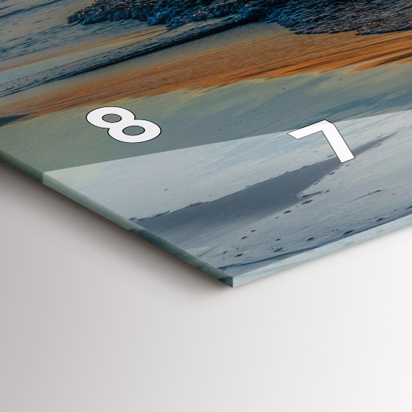 Horizontální skleněné hodiny na stěnu Władysławowo Baltské moře