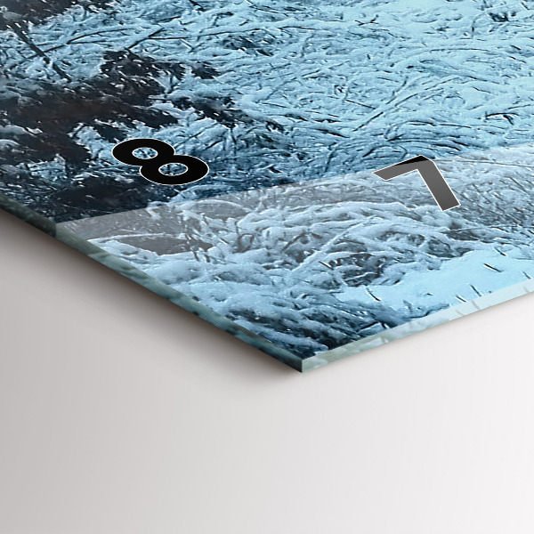 Horizontální skleněné hodiny na stěnu Jeleni na kolejích