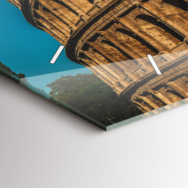 Horizontální skleněné hodiny na stěnu Koloseum v Itálii