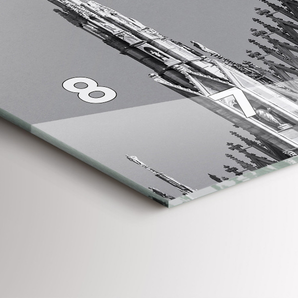 Horizontální skleněné hodiny na stěnu Katedrála Duomo Di Milano