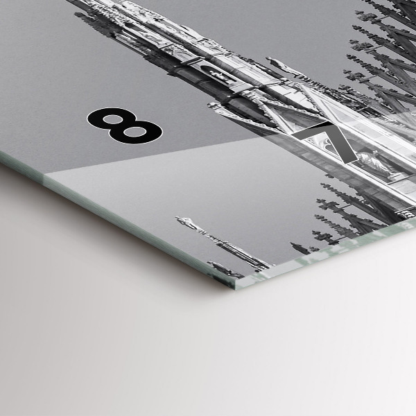 Horizontální skleněné hodiny na stěnu Katedrála Duomo Di Milano