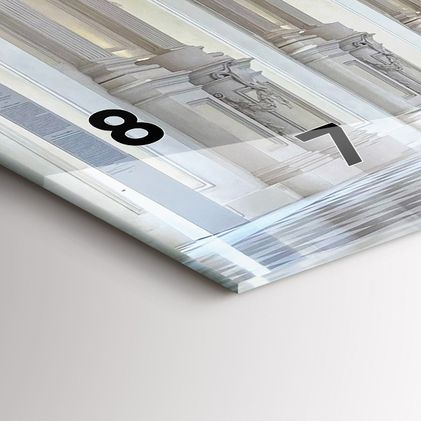 Horizontální skleněné hodiny na stěnu Muzeum La Veneria Reale